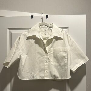 Banana Republic White Button Down Shirt